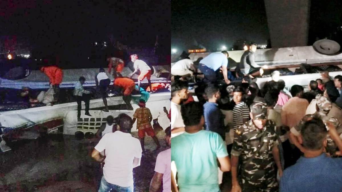 bus full of passengers fell from the bridge in girdih jharkhand health minister tweeted the information