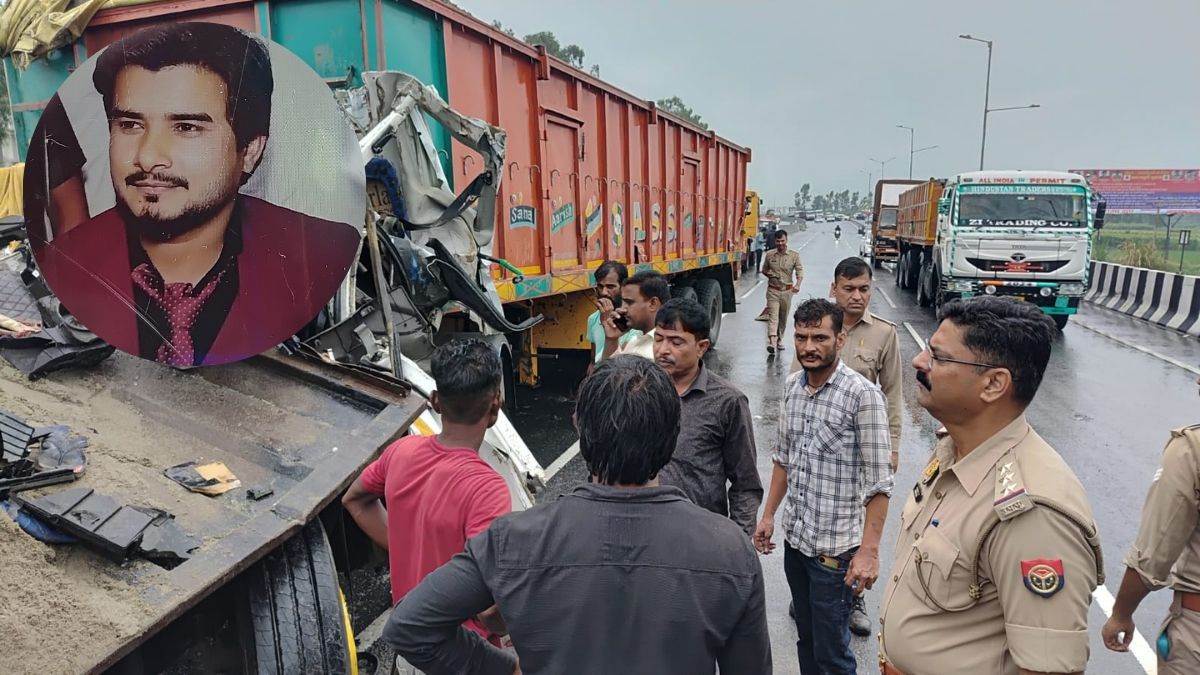 collision bajarpoot laden containers collide on delhi lucknow highway