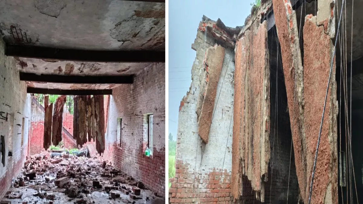 कानपुर में बारिश के दौरान हादसा, होमगार्ड प्रशिक्षण केंद्र की छत व दीवार गिरी, चार जवान घायल