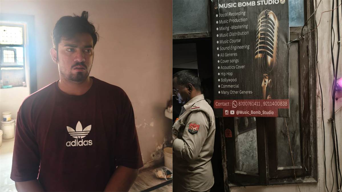 ncr youtuber studio fire in ghaziabad and mother and son escape blaze