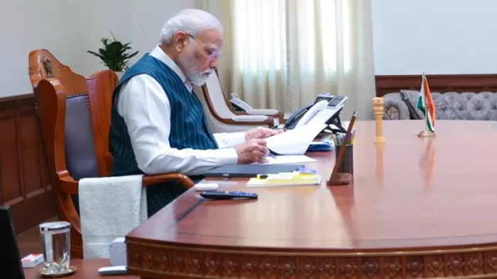 पीएम मोदी छह अगस्त को कर्तव्य भवन का उद्घाटन करेंगे।(फोटो सोर्स: नरेंद्र मोदी सोशल मीडिया हैंडल)