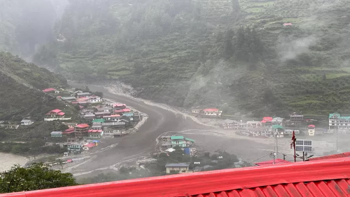 उत्तरकाशी के धराली गांव में जलप्रलय के बाद की स्थिति