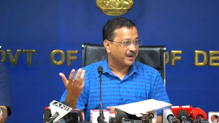 अरविंद केजरीवाल ने प्रेस कॉन्फ्रेंस में कहीं कई बातें। वीडियो ग्रैब