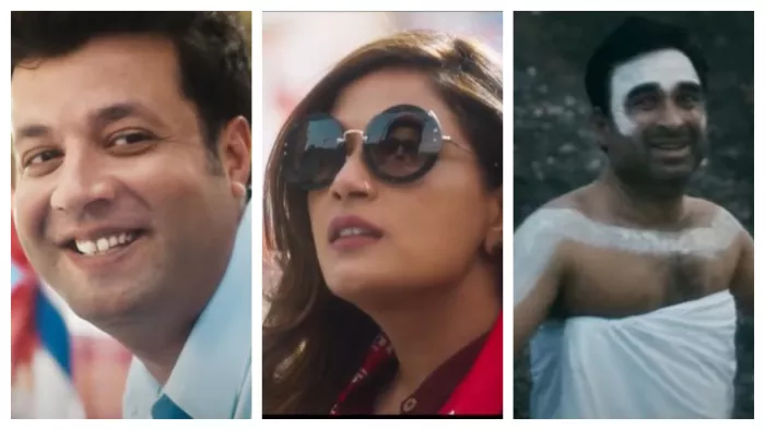 Varun Sharma, Richa Chadha and Pankaj Tripathi from Fukrey 3 Trailer