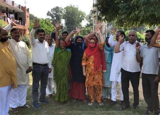 protest against the ration depot operator in badi brahmana