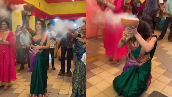 Mimi Chakraborty, Dhunuchi Dance, Photo Credit Instagram