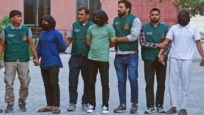 दो अक्टूबर को गिरफ्तार किए गए आतंकी। फोटो- एएनआई