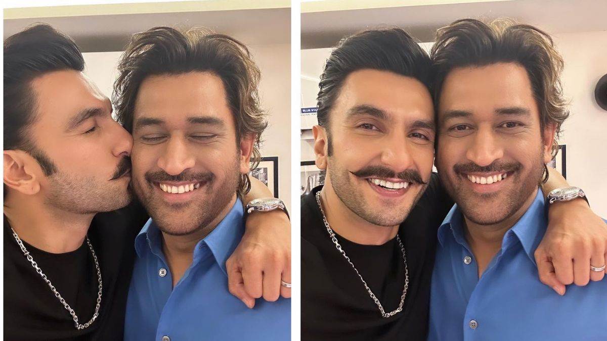 ranveer singh meet mahendra singh dhoni amid in icc cricket world cup 2023 start