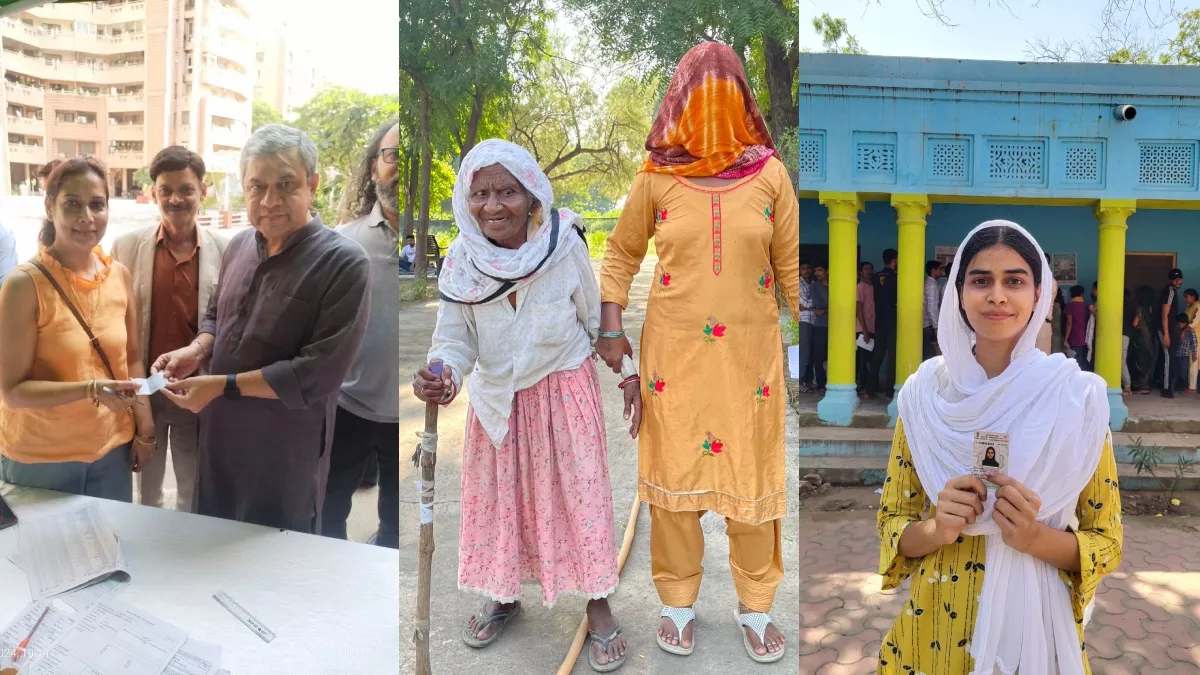 Haryana Election 2024: हरियाणा में विधानसभा चुनावों में युवाओं और बुजुर्गों में दिखा उत्साह, देखें तस्वीरें