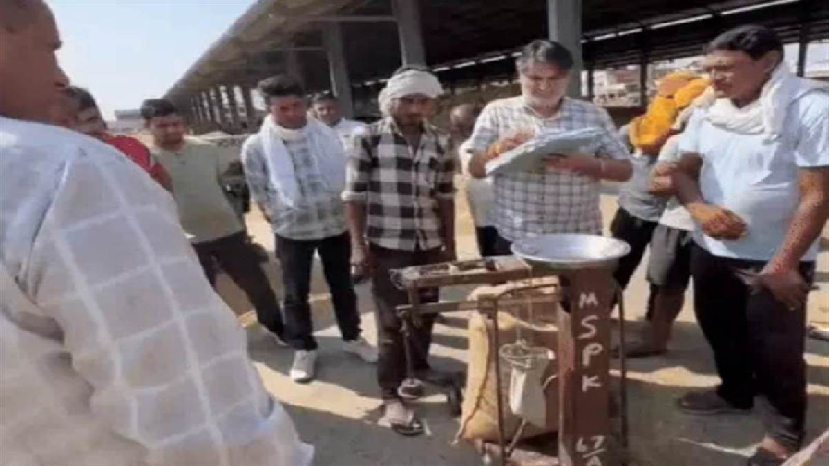 cm flying raided pipli grain market weights and measures department issued notice to a agent