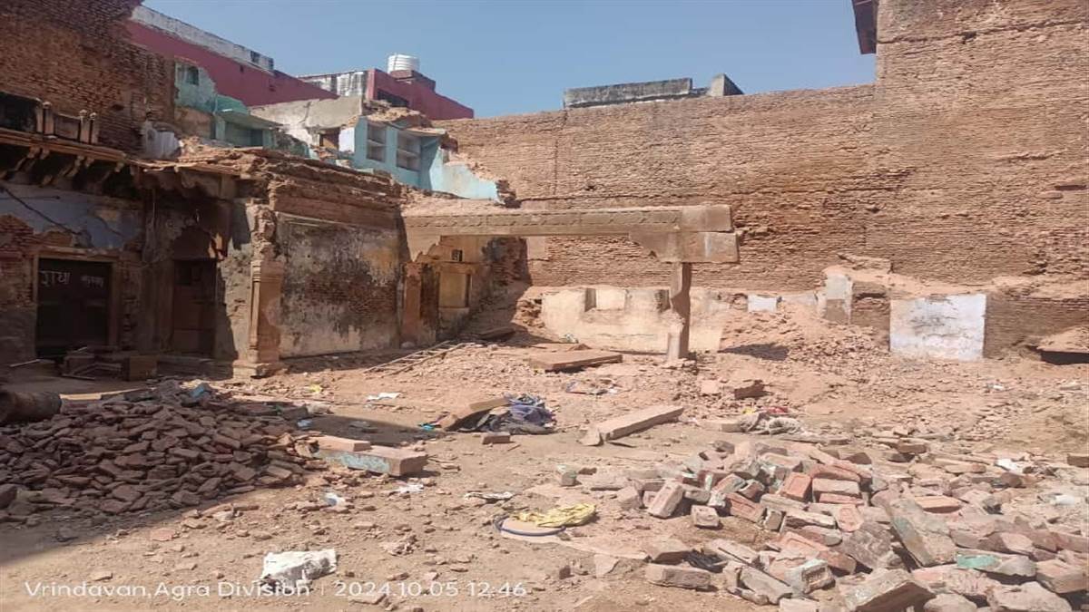 demolition of 150 year old temple property in vrindavan complaint filed