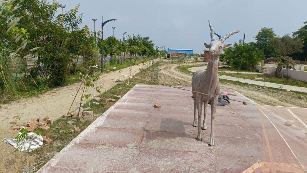 ram setu replica unveiled at guptar ghat in ayodhya