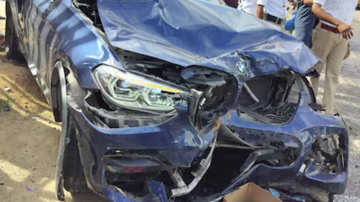 hyderabad bmw accident car crash injures woman driver arrested