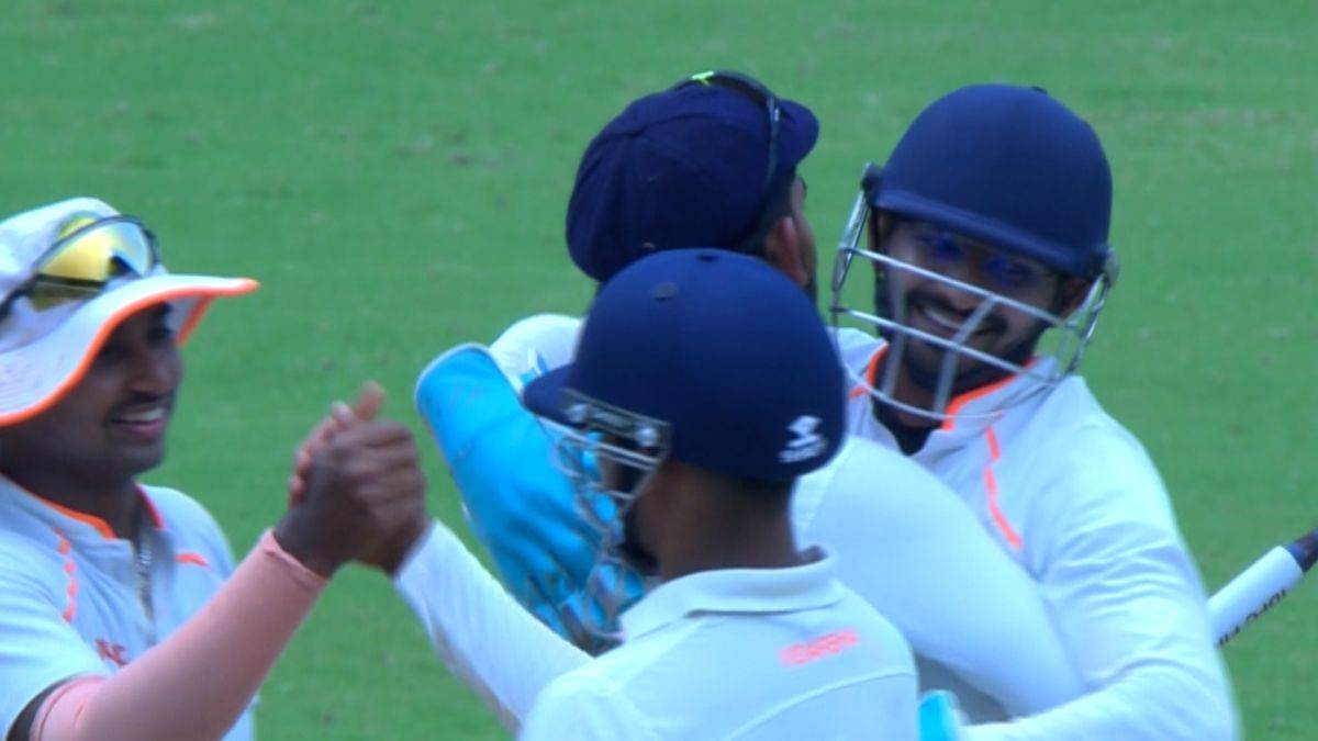 vidarbha beat rest of india to clicnch irani cup 3rd time yash dhull harsh dubey