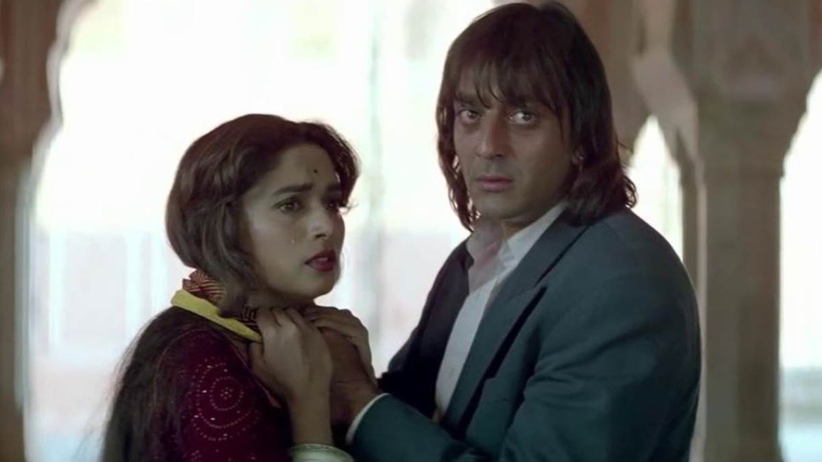 madhuri dixit ran away from the party after seeing sanjay dutt on his bail party