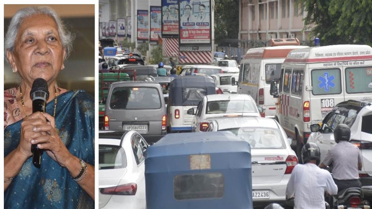 ambulance stuck in massive traffic jam despite up governor presence in kanpur city