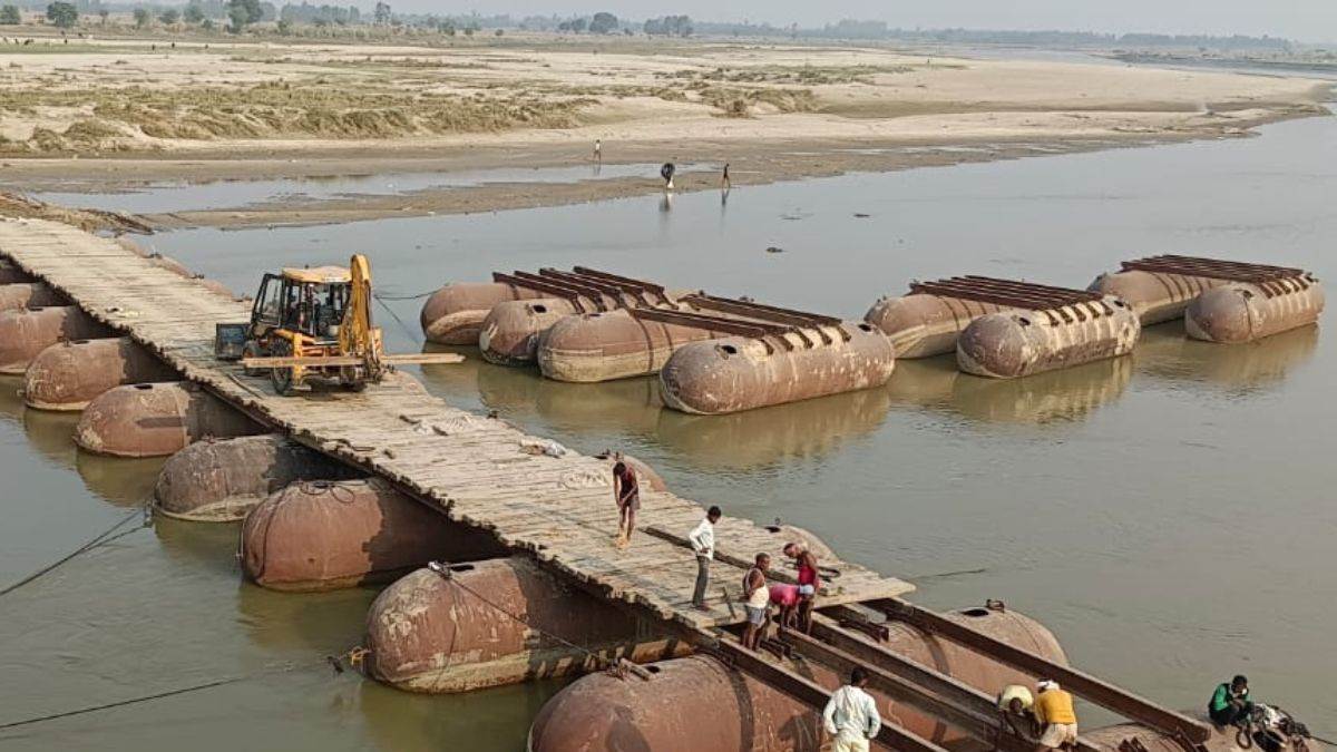 ncr faridabad pontoon bridges to ease farmers access across yamuna