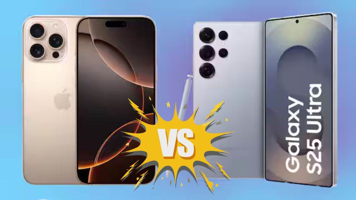 samsung galaxy s25 ultra vs iphone 16 pro which premium phone to buy under 1 lakh