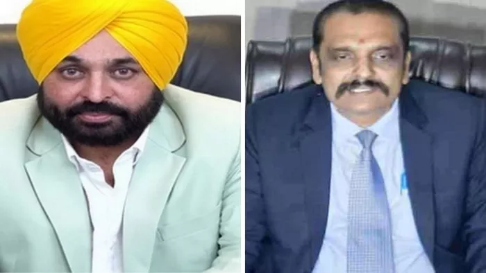 पंजाब के सीएम भगवंत मान और आप विधायक कुंवर विजय प्रताप सिंह। (फाइल फोटो)