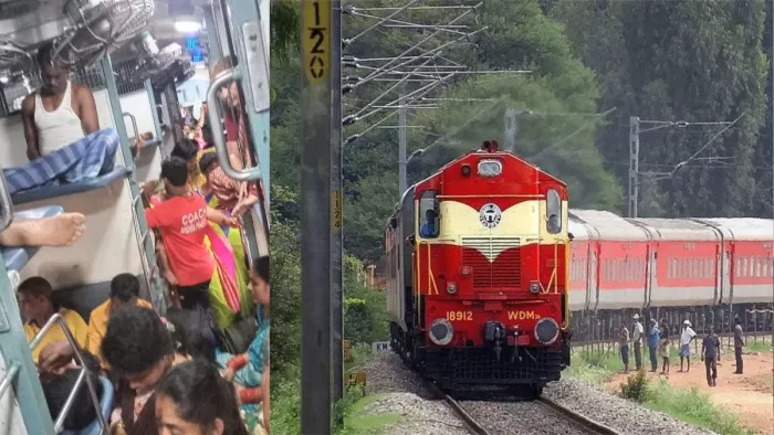 अरे बाप रे! सुपर फास्ट ट्रेनों में लोकल ट्रेन सा नजारा