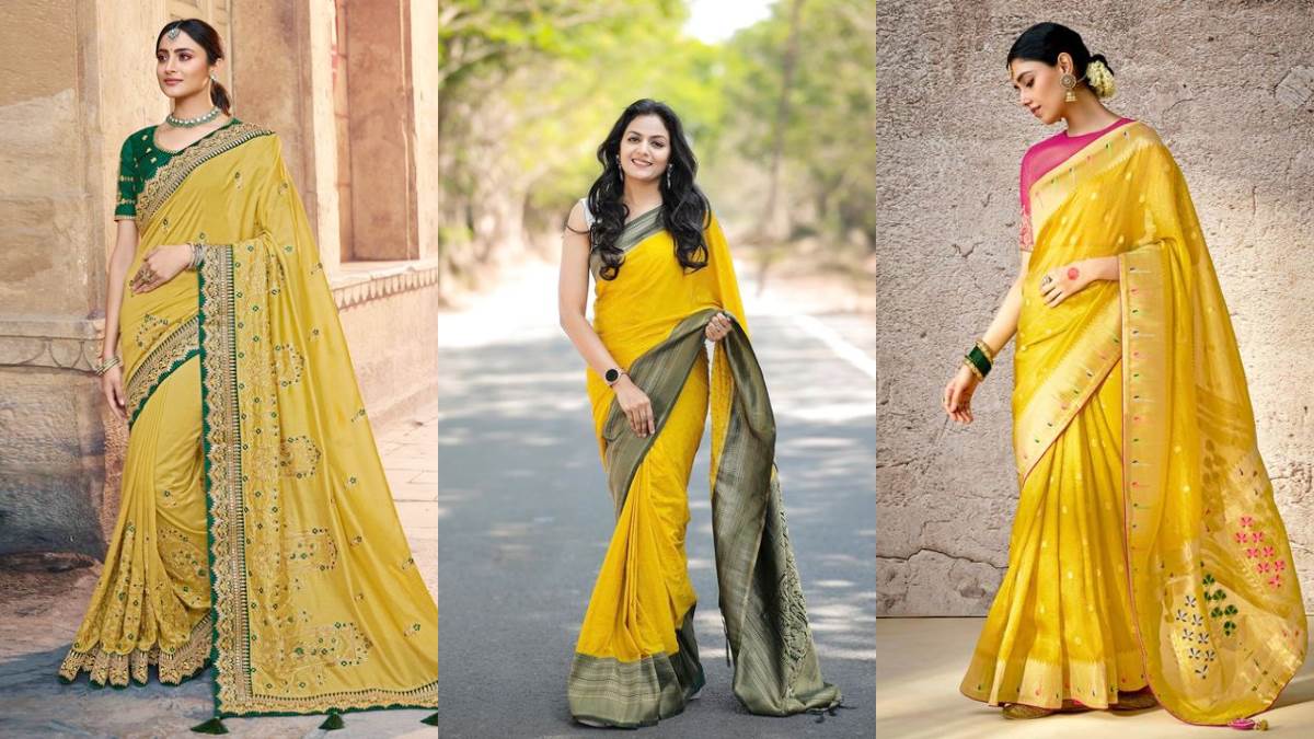 Chhath Puja 2024 के लिए खरीदें ये खूबसूरत डिजाइन वाली Yellow Saree, “लल्लनटॉप” लुक देख पति का जिया जाएगा “धड़क-धड़क”