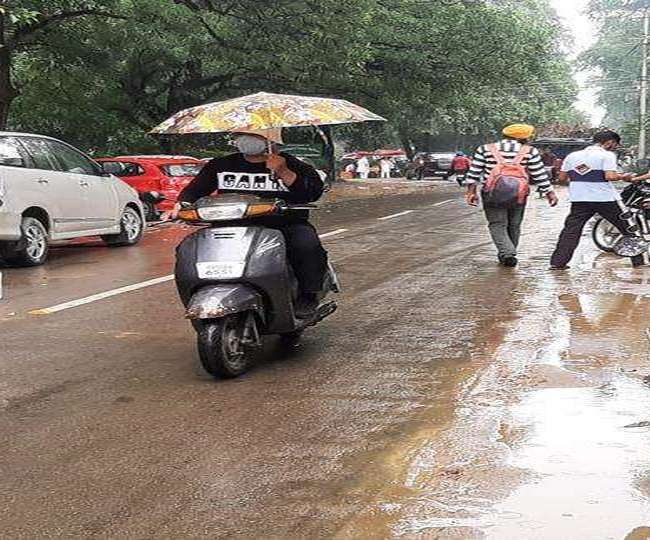 लुधियाना में रविवार काे तेज बारिश शुरू। (फाइल फाेटाे)