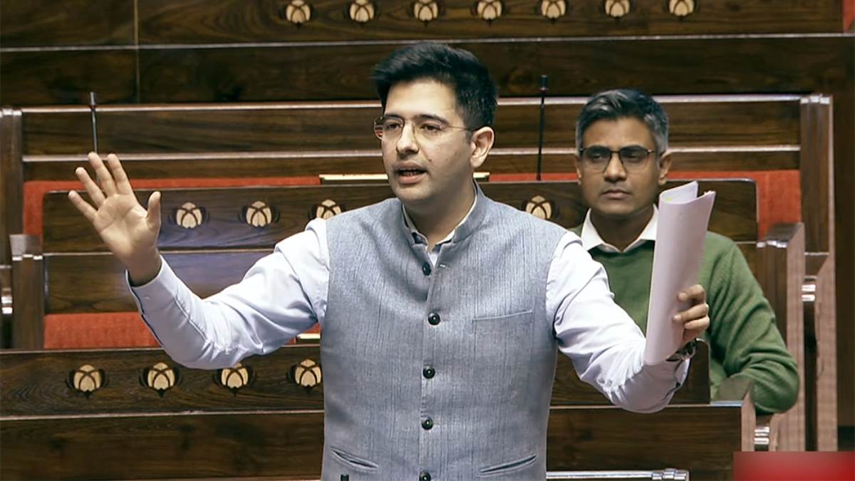 parliament winter session 2023 aap mp raghav chadha suspension withdrawn took part in lok sabha proceedings