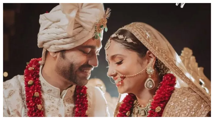 Vicky Jain and Ankita Lokhande Marriage Pic. Photo Credit: Mid Day