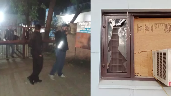 गैंगस्टर हैप्पी पसिया ने ली धमाके की जिम्मेदारी, थानें में करवाई सफाई।