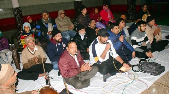 khatudham temple religious programme organised devotees chanting shree hanuman chalisa
