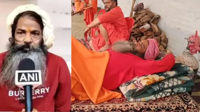 ऑक्सीजन लेकर कुंभ पहुंचे श्रीमहंत इंदर गिरि।