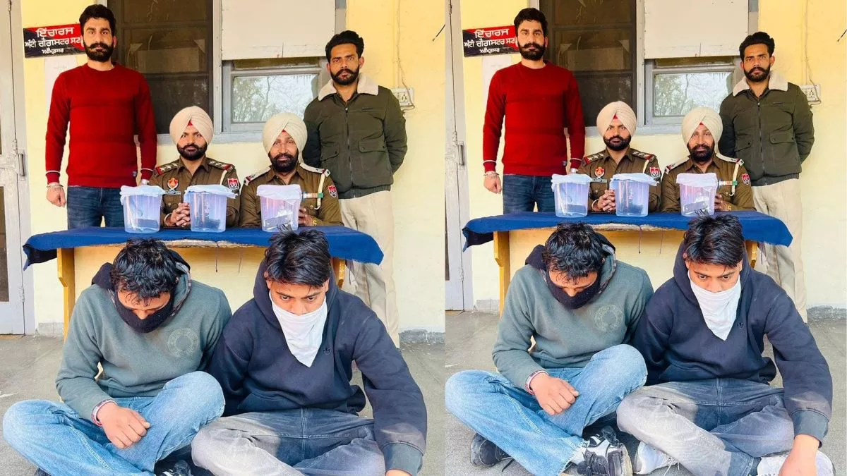 जेल में बंद कैदी के दो साथी हथियारों के साथ गिरफ्तार, तीन पिस्तौल व जिंदा कारतूस बरामद