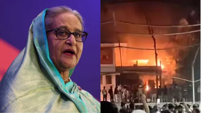 शेख हसीना ने फेसबुक लाइव के जरिए आवामी लोग को संबोधित किया।(फोटो सोर्स: रॉयटर्स)