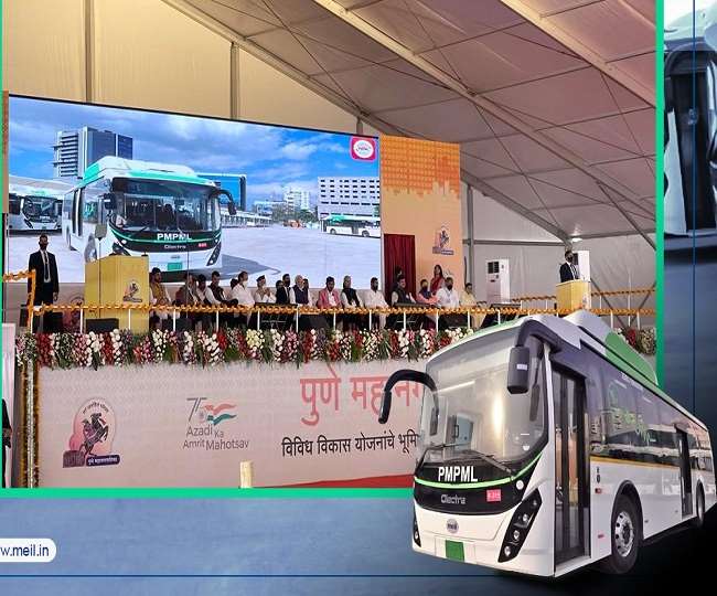 पीएम मोदी ने दी पुणे को 150 इलेक्ट्रिक बसों की सौगात pc- @MEIL_Group