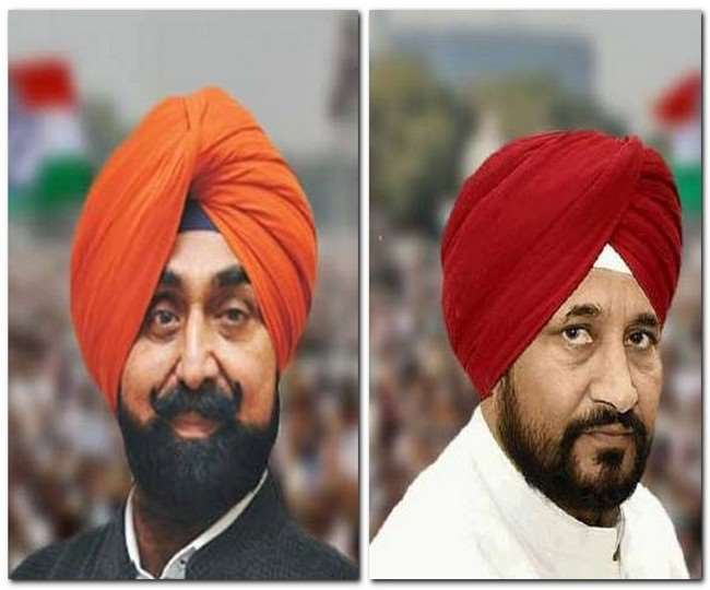 आप नेता जगमोहन सिंह कंग और सीएम चरणजीत सिंह चन्नी। फाइल फोटो