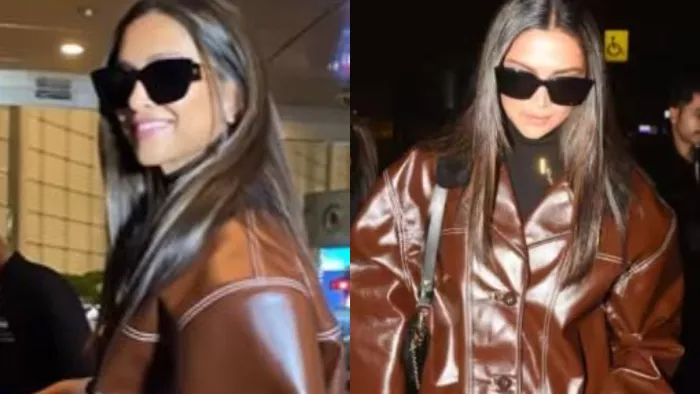 Deepika Padukone arrived at the airport in a leather jacket, netizens said - 'In the heat of March...', via instagram