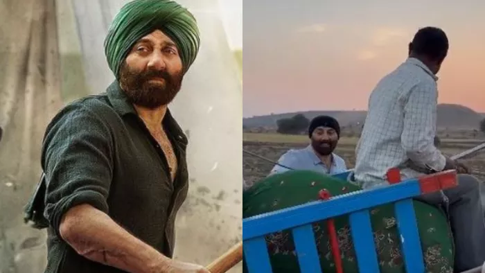 Sunny Deol met the bullock cart driver during the shooting of Gadar 2, via instagram