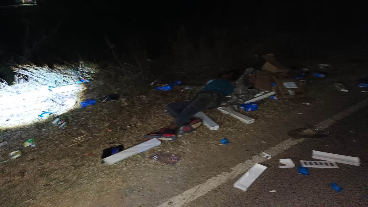 uncontrolled tractor hits bike two including bike rider died in chakradharpur jharkhand