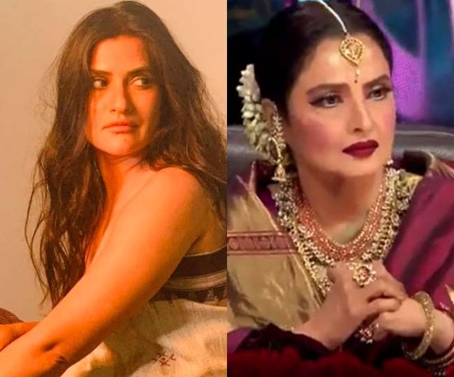 बॉलीवुड गायिका सोना महापात्रा और अभिनेत्री रेखा, Instagram : sonamohapatra/sonytvofficial