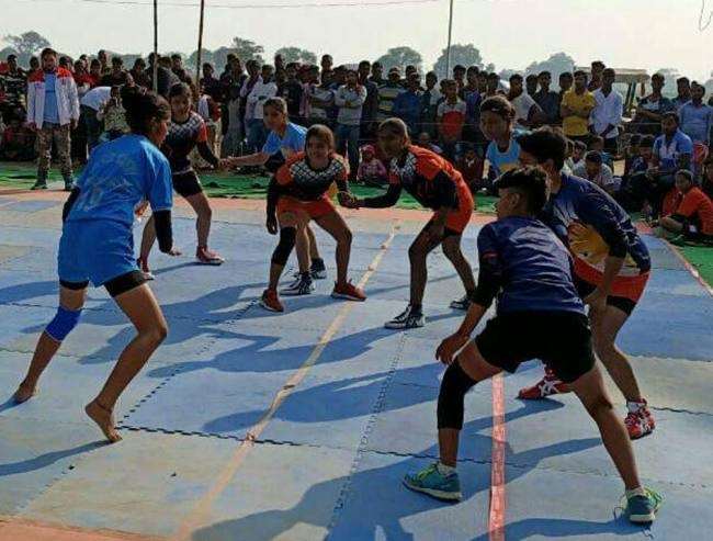 गाजीपुर बॉर्डर पर पहले हो चुका है कबड्डी का आयोजन।