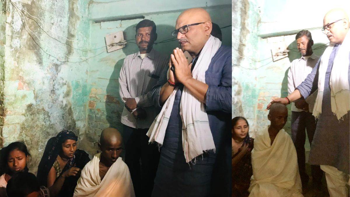 congress up chief reached home of ghurelaal slams bjp government on smart city demands for compensation