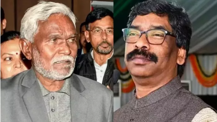हेमंत सोरेन और झारखंड के मुख्यमंत्री चंपई सोरेन (जागरण)