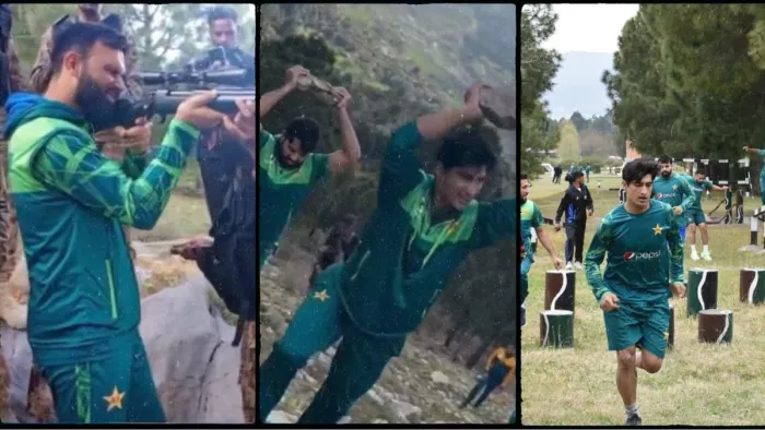 पाकिस्तान टीम की अनोखी ट्रेनिंग का वीडियो वायरल।