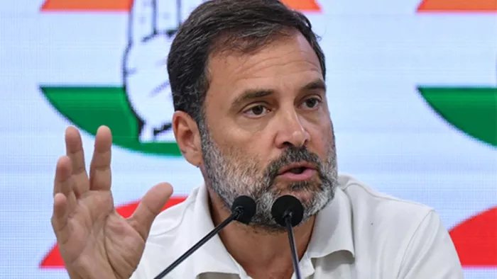 राहुल गांधी का केंद्र सरकार पर तीखा हमला (image: ANI)
