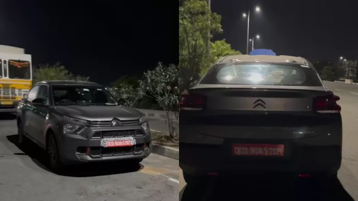 Citroen की जल्द लॉन्च होने वाली कूपे SUV Basalt को टेस्टिंग के दौरान किया गया स्पॉट।