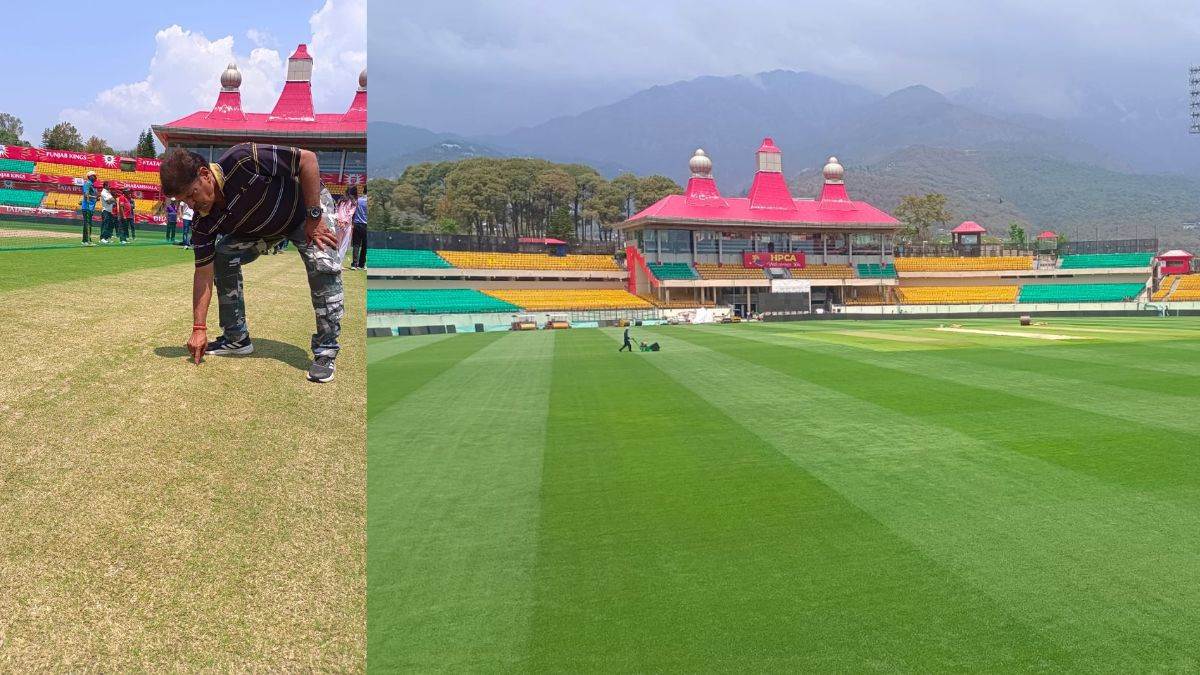 india first ever hybrid pitch unveiled himachal pradesh cricket association stadium