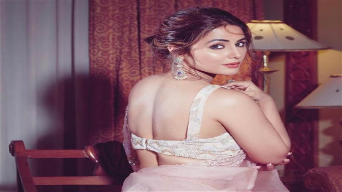 hina khan latest Photoshoot in pink transparent saree (Image: INSTA)