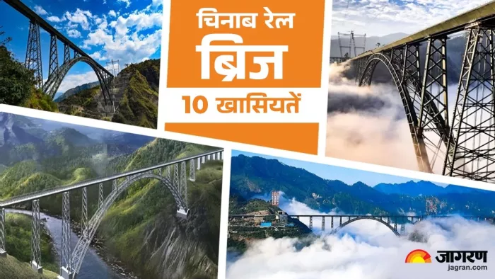 एफिल टावर से भी ऊंचा, चिनाब ब्रिज इंजीनियरिंग का अद्भुत नमूना (जागरण ग्राफिक्स)