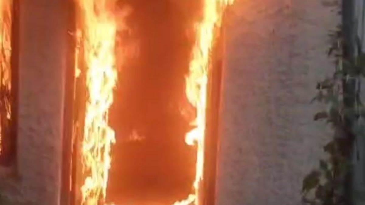 ncr sonipat news fire engulfs dry cleaning shop causes heavy losses
