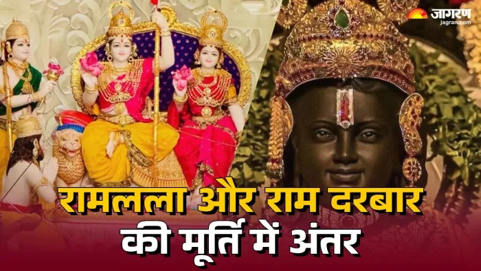 Ram Mandir Statue Comparison: रामलला और रामदरबार।
